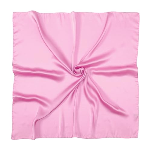 RIIQIICHY 35 Inch Head Scarf for Women Hair Scarf Like Silk Scarf Square Scarf Bandanas for Women - color: Light Pink