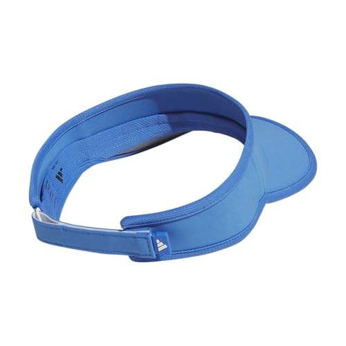 adidas Women's Superlite Visor – Lightweight Moisture-Wicking Running Tennis Hat - color: Ray Blue/White/3