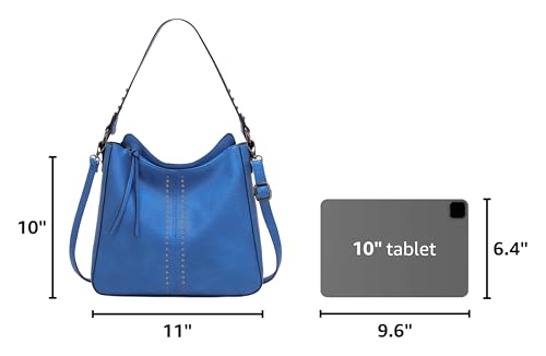 Montana West Hobo Bag for Women Crossbody Purse and Handbags Ladies Chic Shoulder Bags - color: Blue
