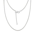 LeCalla 925 Sterling Silver Italian Jewelry Adjustable Chain Necklace, Sliding Bolo Chain Necklace for Women Slider Chain 14 to 24 Inch. - color: Fox-Tail Chain