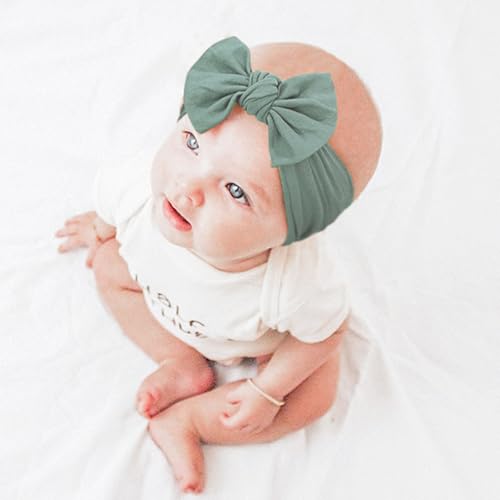 Jesries 22 PCS Baby Headbands Soft Nylon Hairbands with Bows Girls Hair Accessories for Newborn Infant Toddler Kids Handmade - color: Purple