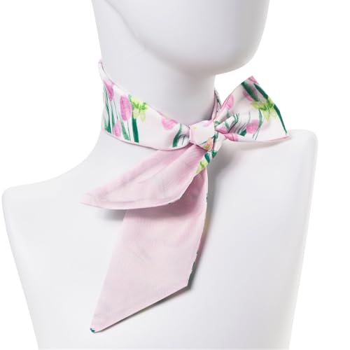 QIUTIMIY 4 Pack Purse Scarf Handbags Skinny Twill Hair Scarves Narrow Neck Scarf Band Women Fashion Accessories Bag Charms - color: Style 2-2