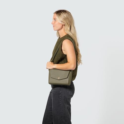 Freshly Picked Classic Crossbody Bag for Women - Stylish Handbag and Crossbody Purse Made with Premium Vegan Leather - color: Sage
