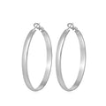 5mm Wide Gold Hoop Earrings for Women, 14K Gold Plated Big Chunky Hoop Earrings with S925 Sterling Silver Post, Hypoallergenic Lightweight Earrings Jewelry for Women 30/40/50/60/70mm - color: Silver-60mm