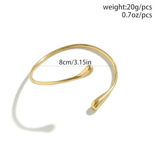 Gold Arm Cuff for Women,Arm Cuff Upper Arm Bracelet Jewelry Minimalist Armband ArmCuffs Bangle Bracelets Summer Beach Accessories - color: Gold