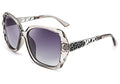 FEISEDY Polarized Women Square Sunglasses Sparkling Composite Shiny Frame B2289 - color: Gray