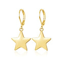 Leverback Earrings Dangle Earrings for Women Dangly Earrings Anniversary Birthday Gifts for Women - style: Star Earrings-Gold