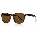 DrRelax Retro Sunglasses Womens Trendy Round Polarized Shades Sun Glasses - color: Tortoise Frame Brown Lens