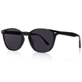 DrRelax Retro Sunglasses Womens Trendy Round Polarized Shades Sun Glasses - color: Black Frame Grey Lens