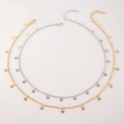 Boho Outfits for Women Boho Necklaces Country Concert Outfits Nashville Western Jewelry Choker Necklaces Long Leather Necklace Western Dress Jewelry Country Cowgirl Accessories Gifts - color: Z8 Star Choker Necklace