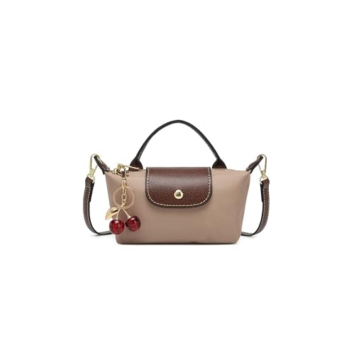 Dreubea Womens Chic Mini Bag Convertible Crossbody & Top-Handle Handbag for Everyday Elegance - color: Khaki
