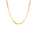 NECOCY 14K Gold Plated Necklaces for Women, Dainty Gold Herringbone Choker Necklace Thin Layered Snake Chain Jewelry for Gifts - color: 5MM 16"-GD Herringbone Necklace