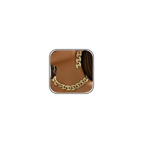 choice of all Chunky Gold Necklace Statement Necklace for Women Punk Chain Thick Gold Choker Jewelry Trendy Birthday Gifts - color: K:Gold Set