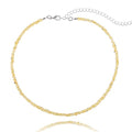 Tgirls Boho Choker Necklace Chain Rice Beaded Necklaces Seed Bead Necklace Accessory for Women - color: Champagne