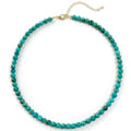 Turquoise Necklace, 6 mm Beaded Necklace for Men, Western Boho Beach Jewelry for Women