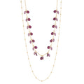 BULINLIN Layered Long Necklaces for Women Long Beaded Chain Necklace CostumeJewelry Mothers Day Gifts for Mom - color: Purple