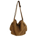 KlaOYer Canvas Messenger Bag Large Hobo Bag Crossbody Shoulder Bag Tote Bag with Pocket for Women and Men - color: Coffee 2