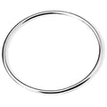 Jude Jewelers Stainless Steel Classical Simple Plain Polished Round Circle Bangle Bracelet - color: Silver