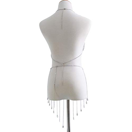 Women's Sexy Suit Body Chain - color: Silvery
