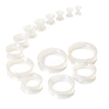 WBRWP 20/28pcs Ear Stretching kit Set: Hollow Hard/Soft Silicone Plugs and Tunnels Ear Expander Gauges Stretcher Body Piercing Jewelry - style: 28pcs Thin/Transparency with Light Shining