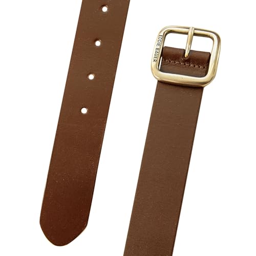 Eddie Bauer Women's Casual Leather Belts with Durable Metal Buckle - color: Center Bar - Tan, size: Large