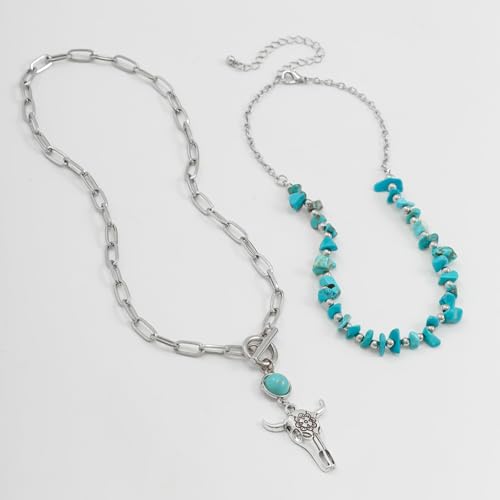 Boho Outfits for Women Boho Necklaces Country Concert Outfits Nashville Western Jewelry Choker Necklaces Long Leather Necklace Western Dress Jewelry Country Cowgirl Accessories Gifts - color: L4