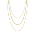 Elegance 11 designs Gold Plated Thin Chain Layered Necklaces For Women Non Tarnish,18k Gold Plated Stainless Steel Dainty Waterproof Gold Necklace Set Stack For Women Gifts Jewelry - color: Gold Necklace2101