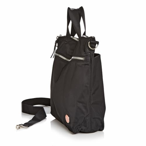 shortyLOVE Wonder Crossbody Messenger Bag - Womens Stylish Nylon Travel Handbag with 55" Adjustable Removable Strap - color: Black