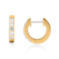 Limerencia Hypoallergenic Implant Grade Titanium G23 Huggie Hoop Earrings, 5A Cubic Zirconia Pure Titanium F136 Hoops for Women Sensitive Ears - color: Gold