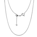 LeCalla 925 Sterling Silver Italian Jewelry Adjustable Chain Necklace, Sliding Bolo Chain Necklace for Women Slider Chain 14 to 24 Inch. - color: Box Chain