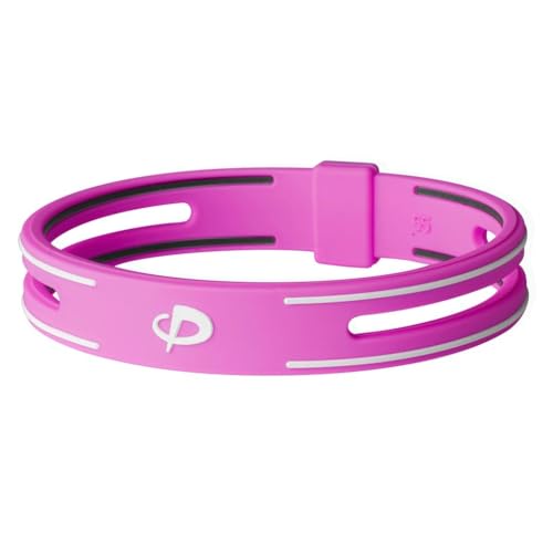 Phiten S-PRO Titanium Bracelet - Waterproof Sport Silicone Bracelet - color: Pink, size: 6.25 Inch