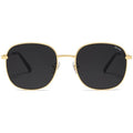 SOJOS Classic Trendy Square Sunglasses for Women Men Cute Big Frame Gold Shades SJ1137 - color: Bright Gold/Grey