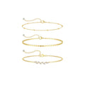 Gold Ankle Bracelets for Women,14K Real Gold Plated Waterproof Anklets Set Layered Anklets for Women Dainty Trendy Jewelry Gift Non Tarnish