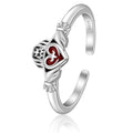 CHIC & ARTSY 925 Sterling Silver Open Toe Ring for Women - Lightweight Comfortable Yoga Toe Rings, Adjustable Stackable Toe Rings, Boho Coastal Vacation Beach Foot Jewellery - color: 1# Claddagh ring