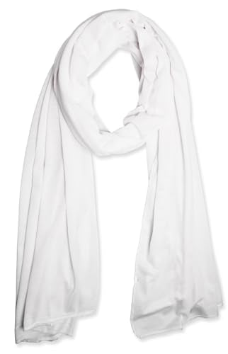 vabovin Head Wraps for Black Women Stretch Jersey Knit Turban Headwrap Solid Color Headscarf Headband Shawl - color: 05- White