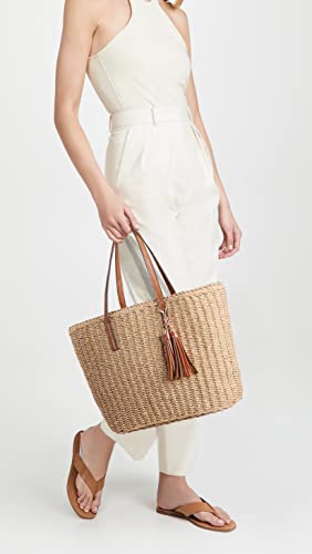 YXILEE Straw Bags For Women | M Size Travel Straw Totes Bag Woven Summer Handmade Shoulder Bag Handbag - color: Khaki