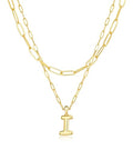 adoyi Dainty Heart Initial Necklaces 14K Gold Plated Layered Letter A-Z Pendant Necklace Stack Trendy Jewelry Birthday Valentines Gifts for Women Jewelry - color: Gold-Letter, style: I