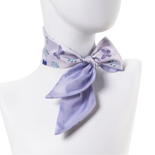 QIUTIMIY 4 Pack Purse Scarf Handbags Skinny Twill Hair Scarves Narrow Neck Scarf Band Women Fashion Accessories Bag Charms - color: Style 2-5