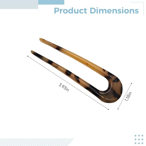 2 Pcs U Shaped Hair Pins, Plastic Hair Fork Stick For Women, Simple Design