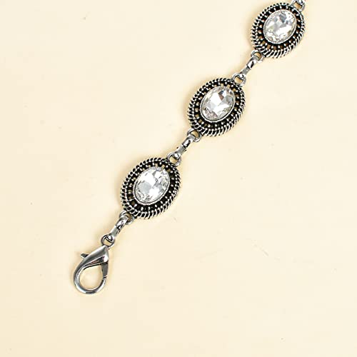 Luvatar Fashion Metal Waist Chain Belt Blouse Dress Sweater Chain Belt… - color: Silver-d2