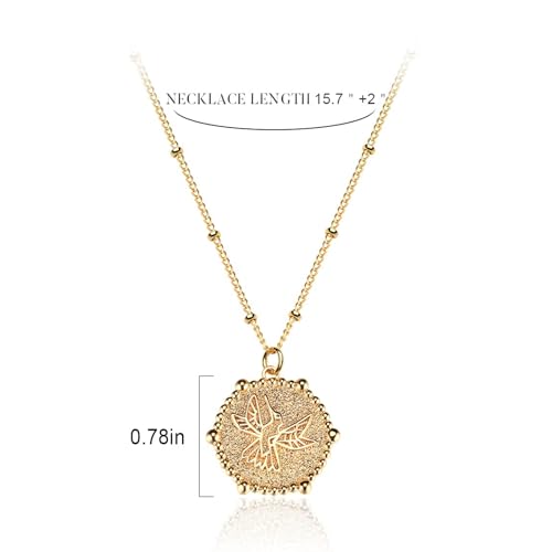 Fettero Animal Necklaces for Women 14K Gold Plated Charm Snake Necklace Elephant Bird Cat Butterfly Pendant Cute Dainty Necklace Jewelry - style: A-Hummingbird