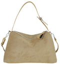 Suede Shoulder Bags For Women Crossbody Bag Suede Tote Bag Satchels Slouchy Work Purses Crescent Handbag Fall Top Handle - color: Beige