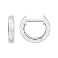 PAVOI 14K Gold Plated Chunky Huggies Earrings for Women - 925 Sterling Silver Posts Small Gold Huggie Hoop Earrings - Ultra Thick Hoops Trendy Jewelry - style: Plain