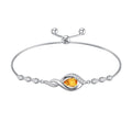 HPQQ Birthstone Bracelet for Women 925 Sterling Silver Infinity Love Jewelry Anniversary Birthday Mothers Day Gifts for Mom Wife Her - color: 11-November-Citrine
