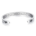 TONY & SANDY Inspirational Bracelets for Women Teen Girls Personalized Gifts for Daughter Granddaughter Mom Sister Friends Stainless Steel Engraved Cuff Birthday Easter Christmas - style: A - Granddaughter Gifts - Never forget that I love you...Be the wom