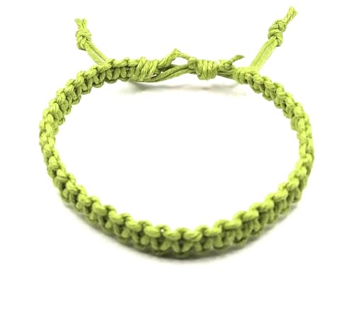 Hemp Bracelet Adjustable - color: Lime