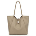 TANTOMI Tote Bag for Women Vegan Leather Purses and Handbags Ladies Waterproof Big Shoulder Bag for Travel - color: A-gray Beige