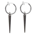 Silver Small for Women Comfortable Plastic Invisible Clip On Hoop Earrings Men Fake Nose Ring Faux Lip Septum Ring Fake Cartilage Earrings 12 mm Spike Cross Feather 15mm Unisex Gold Non Piercing Lobes - color: Spike Silver