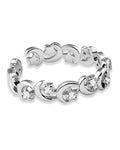 Silver Moon Star Cubic Zirconia Open Ring Boho Stackable Adjustable Ring for Women Boho Jewelry