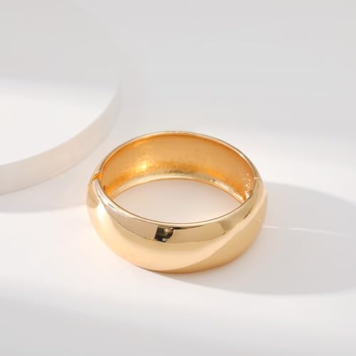 YMBYCM Gold Chunky Bangle Bracelets for Women Trendy Wide Chunky Cuff Bracelets Wrap Bracelet - style: G-G